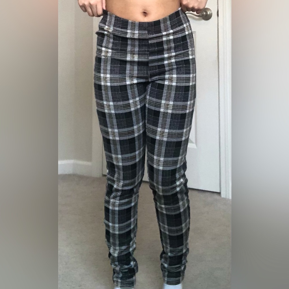 Women’s Plaid Pants | Vintage Multicolor Cotton Plaid Pants | Size: XS